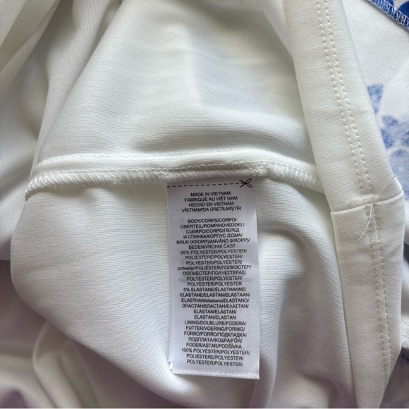 Ralph Lauren white and blue floral dress size 16P - Picture 8 of 12